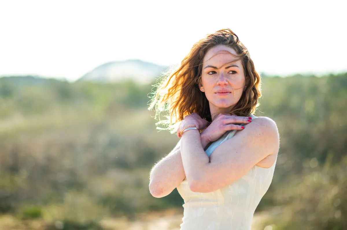 Portrait dans les dunes